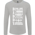 Daddy's Favourite Superhero Father's Day Mens Long Sleeve T-Shirt Sports Grey
