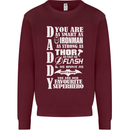 Daddy's Favourite Superhero Father's Day Mens Sweatshirt Jumper Maroon