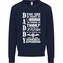 Daddy's Favourite Superhero Father's Day Mens Sweatshirt Jumper Navy Blue