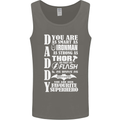 Daddy's Favourite Superhero Father's Day Mens Vest Tank Top Charcoal