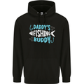 Daddys Fishing Buddy Funny Fisherman Childrens Kids Hoodie Black