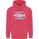Daddys Fishing Buddy Funny Fisherman Childrens Kids Hoodie Heliconia