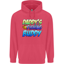 Daddys Fishing Buddy Funny Fisherman Childrens Kids Hoodie Heliconia