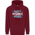 Daddys Fishing Buddy Funny Fisherman Childrens Kids Hoodie Maroon