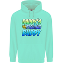 Daddys Fishing Buddy Funny Fisherman Childrens Kids Hoodie Peppermint