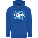 Daddys Fishing Buddy Funny Fisherman Childrens Kids Hoodie Royal Blue