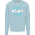 Daddys Fishing Buddy Funny Fisherman Kids Sweatshirt Jumper Light Blue