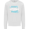 Daddys Fishing Buddy Funny Fisherman Kids Sweatshirt Jumper White