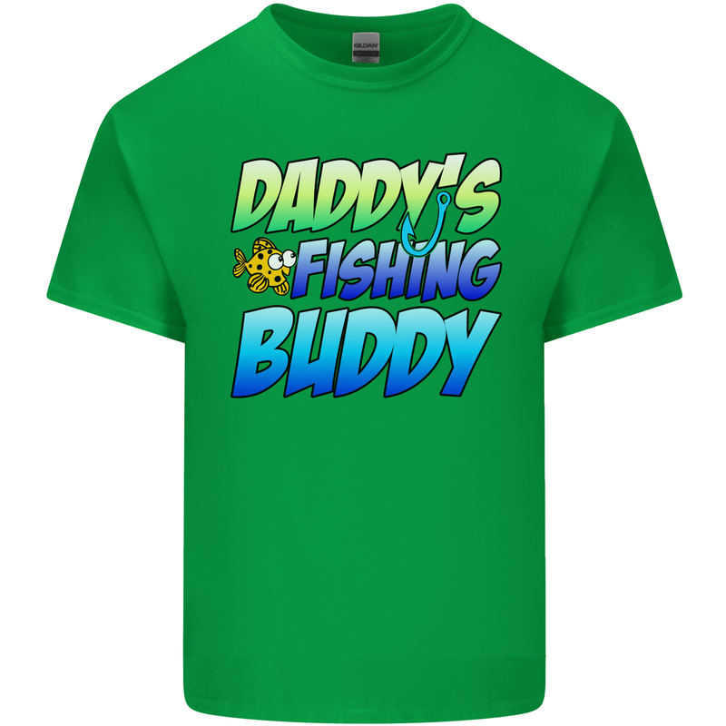 Daddys Fishing Buddy Funny Fisherman Kids T-Shirt Childrens Irish Green