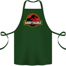 Daddysaurus Funny Father's Day Daddy Cotton Apron 100% Organic Forest Green