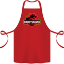 Daddysaurus Funny Father's Day Daddy Cotton Apron 100% Organic Red