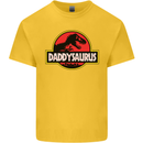 Daddysaurus Funny Father's Day Daddy Mens Cotton T-Shirt Tee Top Yellow