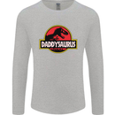 Daddysaurus Funny Father's Day Daddy Mens Long Sleeve T-Shirt Sports Grey