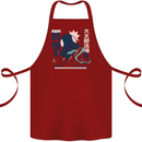 Daidarabotchi Japanese Yokai Mythology Cotton Apron 100% Organic Maroon