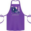 Daidarabotchi Japanese Yokai Mythology Cotton Apron 100% Organic Purple