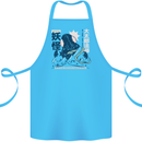 Daidarabotchi Japanese Yokai Mythology Cotton Apron 100% Organic Turquoise