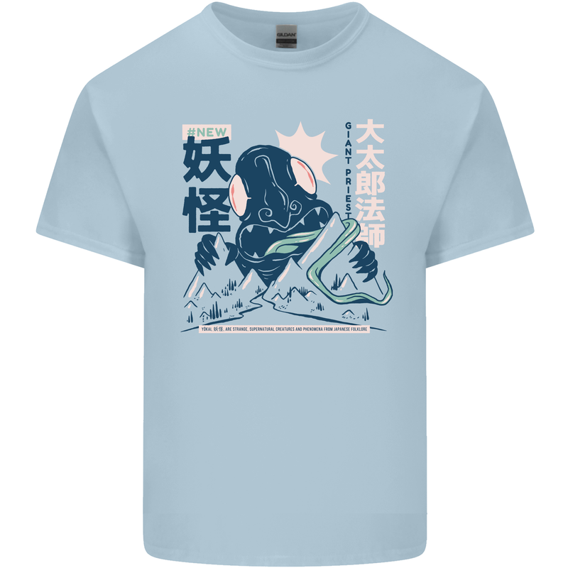Daidarabotchi Japanese Yokai Mythology Mens Cotton T-Shirt Tee Top Light Blue