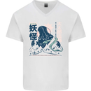 Daidarabotchi Japanese Yokai Mythology Mens V-Neck Cotton T-Shirt White