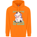 Dairy Is Scary Go Vegan Funny Childrens Kids Hoodie Orange