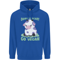 Dairy Is Scary Go Vegan Funny Childrens Kids Hoodie Royal Blue