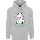 Dairy Is Scary Go Vegan Funny Childrens Kids Hoodie Sports Grey