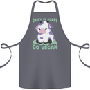Dairy Is Scary Go Vegan Funny Cotton Apron 100% Organic Steel