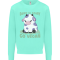 Dairy Is Scary Go Vegan Funny Kids Sweatshirt Jumper Peppermint