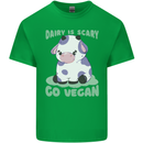 Dairy Is Scary Go Vegan Funny Kids T-Shirt Childrens Irish Green