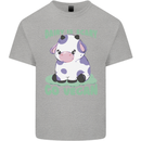 Dairy Is Scary Go Vegan Funny Kids T-Shirt Childrens Sports Grey