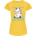 Dairy Is Scary Go Vegan Funny Womens Petite Cut T-Shirt Yellow