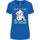 Dairy Is Scary Go Vegan Funny Womens Wider Cut T-Shirt Royal Blue