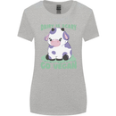 Dairy Is Scary Go Vegan Funny Womens Wider Cut T-Shirt Sports Grey