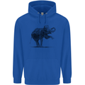 Dancing Musical Elephant Ghetto Blaster Childrens Kids Hoodie Royal Blue