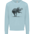 Dancing Musical Elephant Ghetto Blaster Kids Sweatshirt Jumper Light Blue