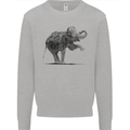 Dancing Musical Elephant Ghetto Blaster Kids Sweatshirt Jumper Sports Grey