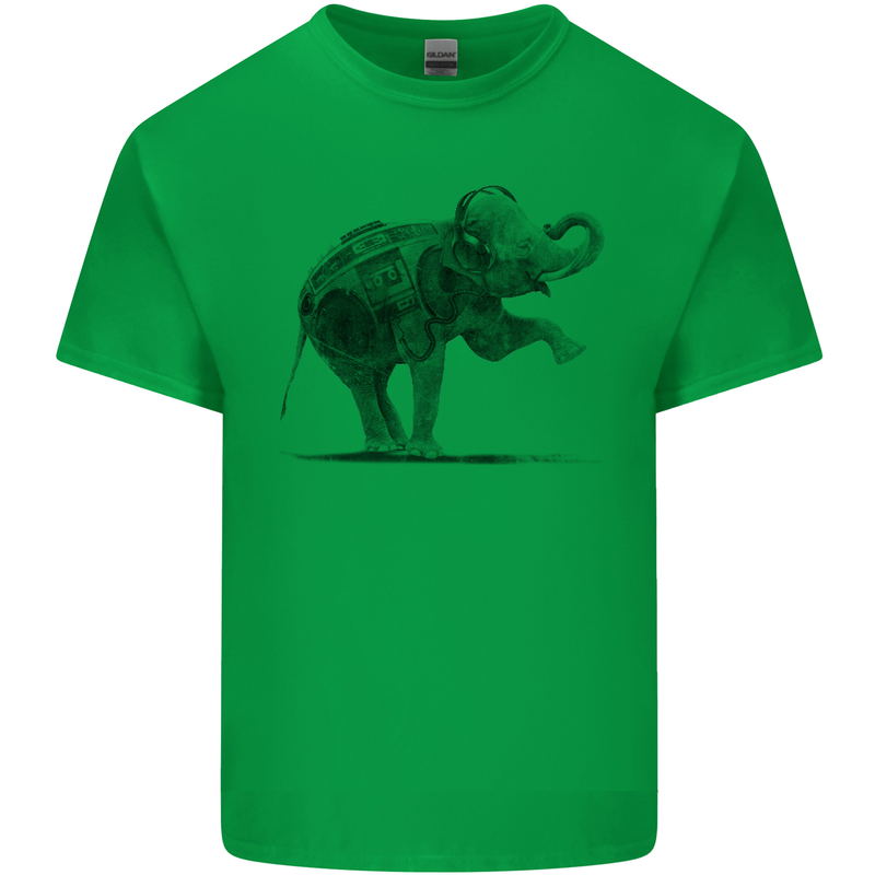 Dancing Musical Elephant Ghetto Blaster Kids T-Shirt Childrens Irish Green