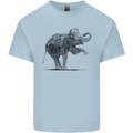 Dancing Musical Elephant Ghetto Blaster Kids T-Shirt Childrens Light Blue