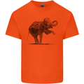 Dancing Musical Elephant Ghetto Blaster Kids T-Shirt Childrens Orange