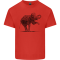 Dancing Musical Elephant Ghetto Blaster Kids T-Shirt Childrens Red