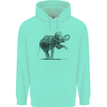 Dancing Musical Elephant Ghetto Blaster Mens 80% Cotton Hoodie Peppermint