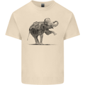 Dancing Musical Elephant Ghetto Blaster Mens Cotton T-Shirt Tee Top Natural