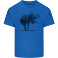 Dancing Musical Elephant Ghetto Blaster Mens Cotton T-Shirt Tee Top Royal Blue