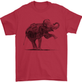 Dancing Musical Elephant Ghetto Blaster Mens T-Shirt Cotton Gildan Red