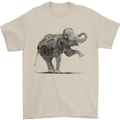 Dancing Musical Elephant Ghetto Blaster Mens T-Shirt Cotton Gildan Sand