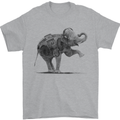 Dancing Musical Elephant Ghetto Blaster Mens T-Shirt Cotton Gildan Sports Grey