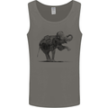 Dancing Musical Elephant Ghetto Blaster Mens Vest Tank Top Charcoal