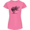 Dancing Musical Elephant Ghetto Blaster Womens Petite Cut T-Shirt Azalea