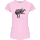 Dancing Musical Elephant Ghetto Blaster Womens Petite Cut T-Shirt Light Pink