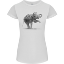Dancing Musical Elephant Ghetto Blaster Womens Petite Cut T-Shirt White