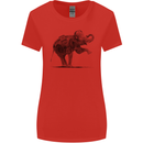 Dancing Musical Elephant Ghetto Blaster Womens Wider Cut T-Shirt Red